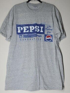 Men's Grey and Blue T-shirt